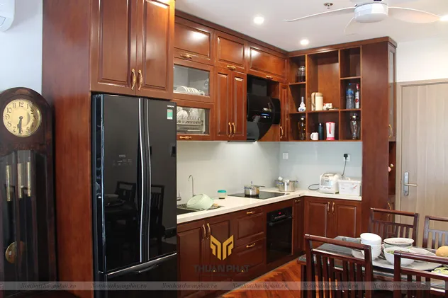 ảnh thực tế tủ bếp Sồi Mỹ