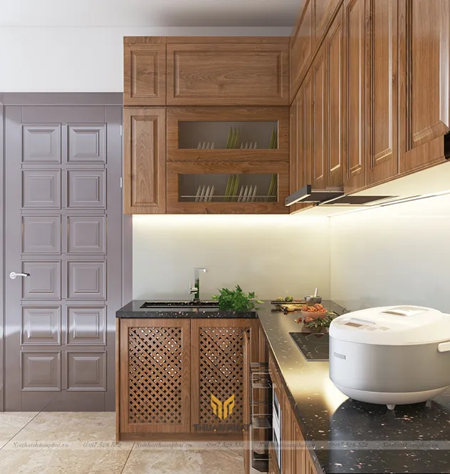 Mẫu Tủ Bếp Gỗ Cao Cấp