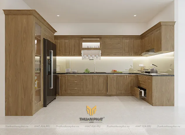 Mẫu Tủ Bếp Gỗ Cao Cấp