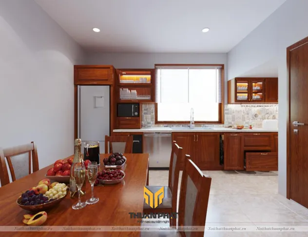 Mẫu tủ bếp inox cao cấp