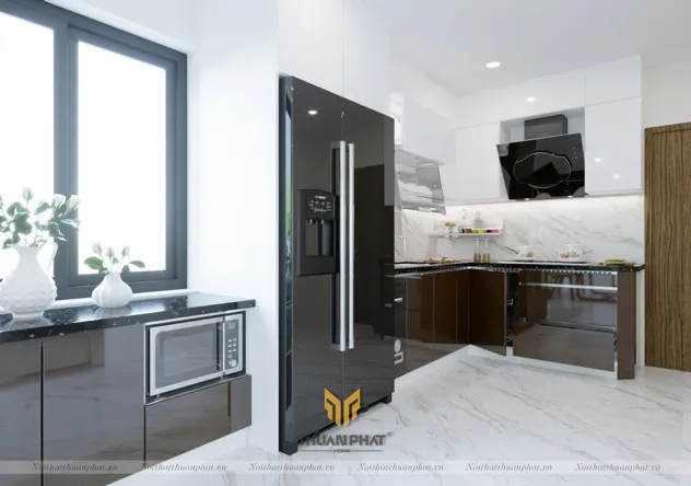 Mẫu tủ bếp nhựa cao cấp