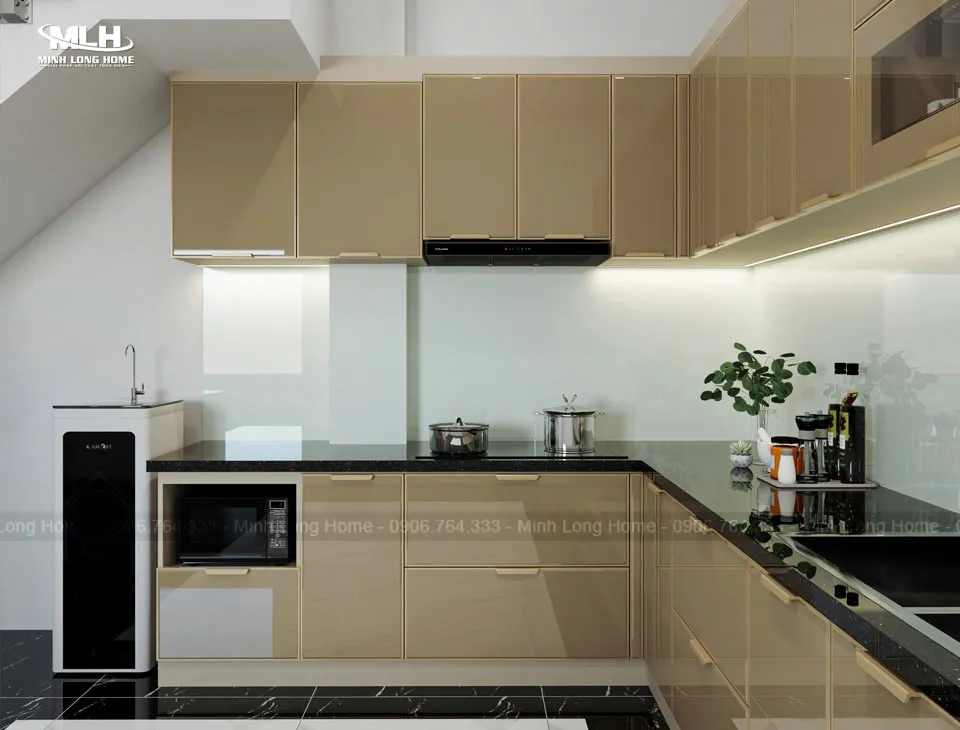 Bảng giá tủ bếp inox cánh kính