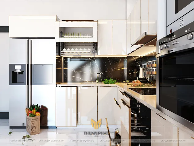 Mẫu tủ bếp inox cao cấp