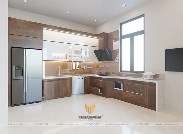 Mẫu tủ bếp inox cao cấp