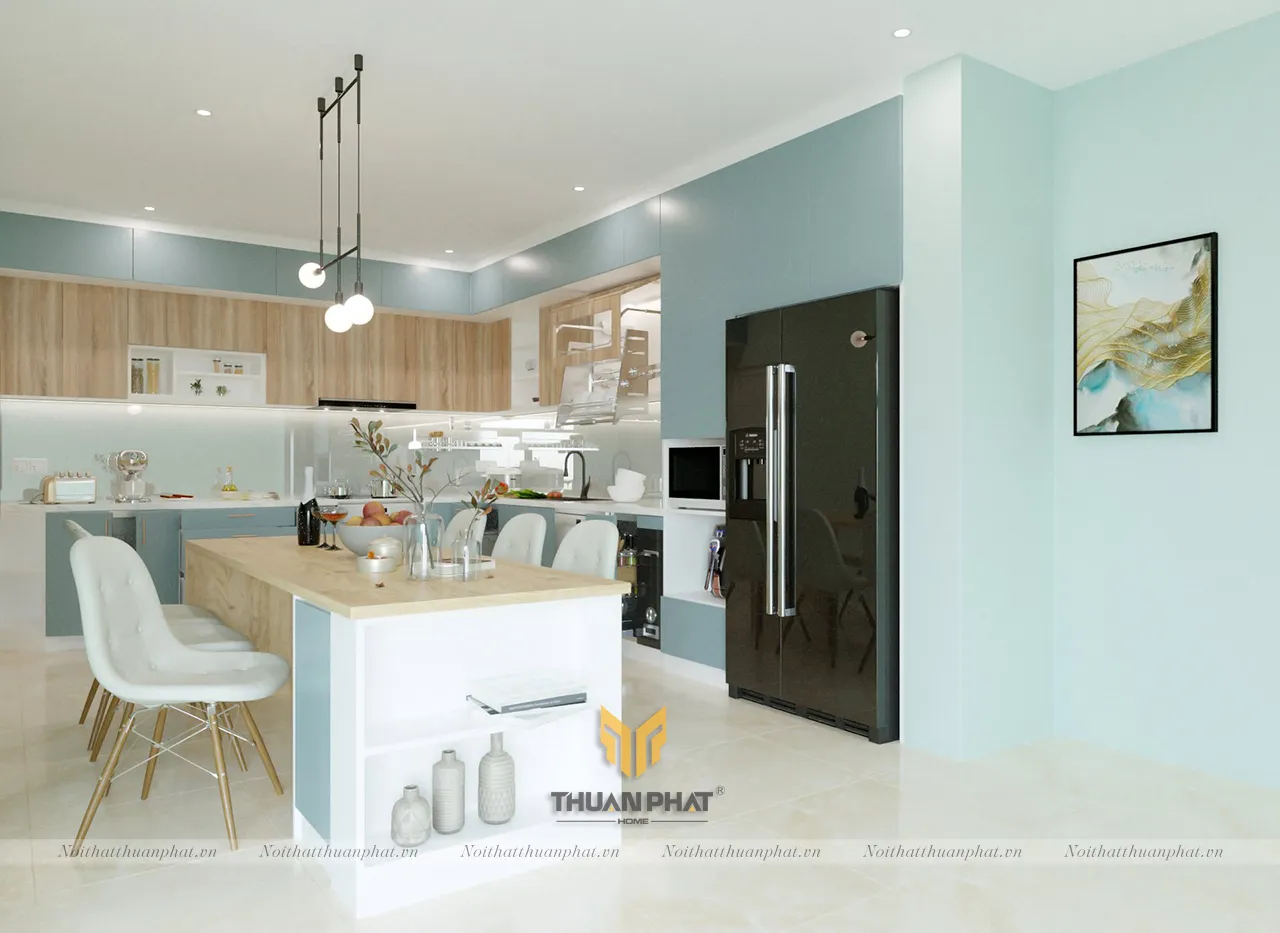 Mẫu tủ bếp inox cao cấp