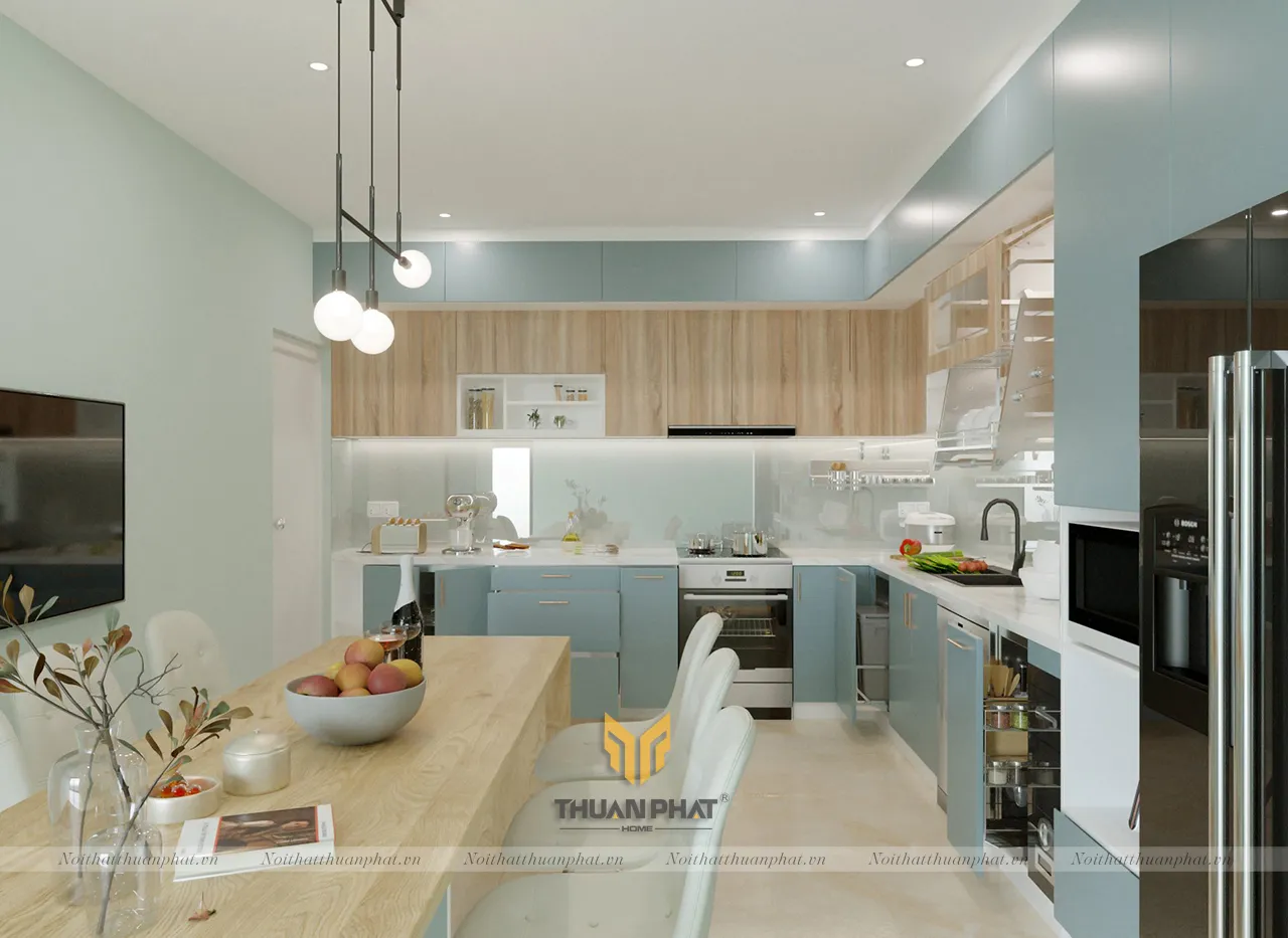 Mẫu tủ bếp inox cao cấp