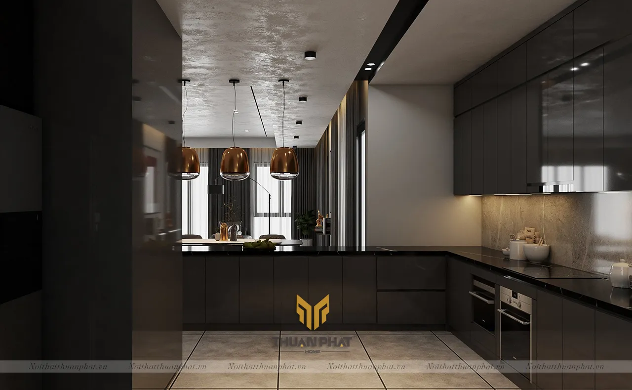 Mẫu tủ bếp nhựa cao cấp