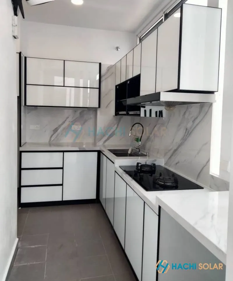 Tủ bếp nhôm kính giá rẻ, phù hợp ngân sách hạn chế