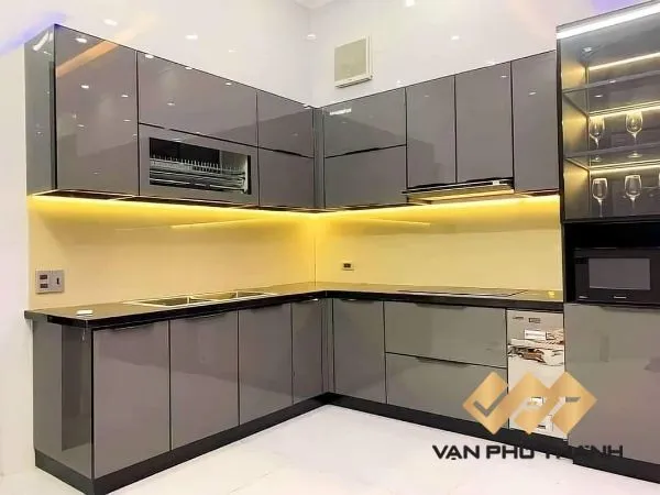 Mẫu tủ kệ bếp lắp ráp module hệ tủ inox