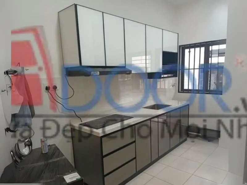 Tủ bếp chữ I phong cách hiện đại