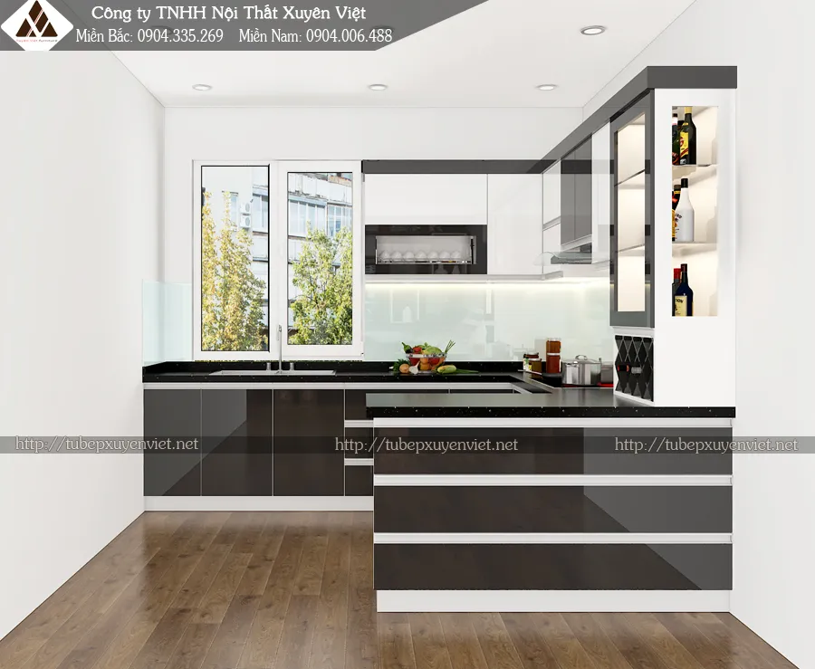 tủ bếp nhựa treo tường