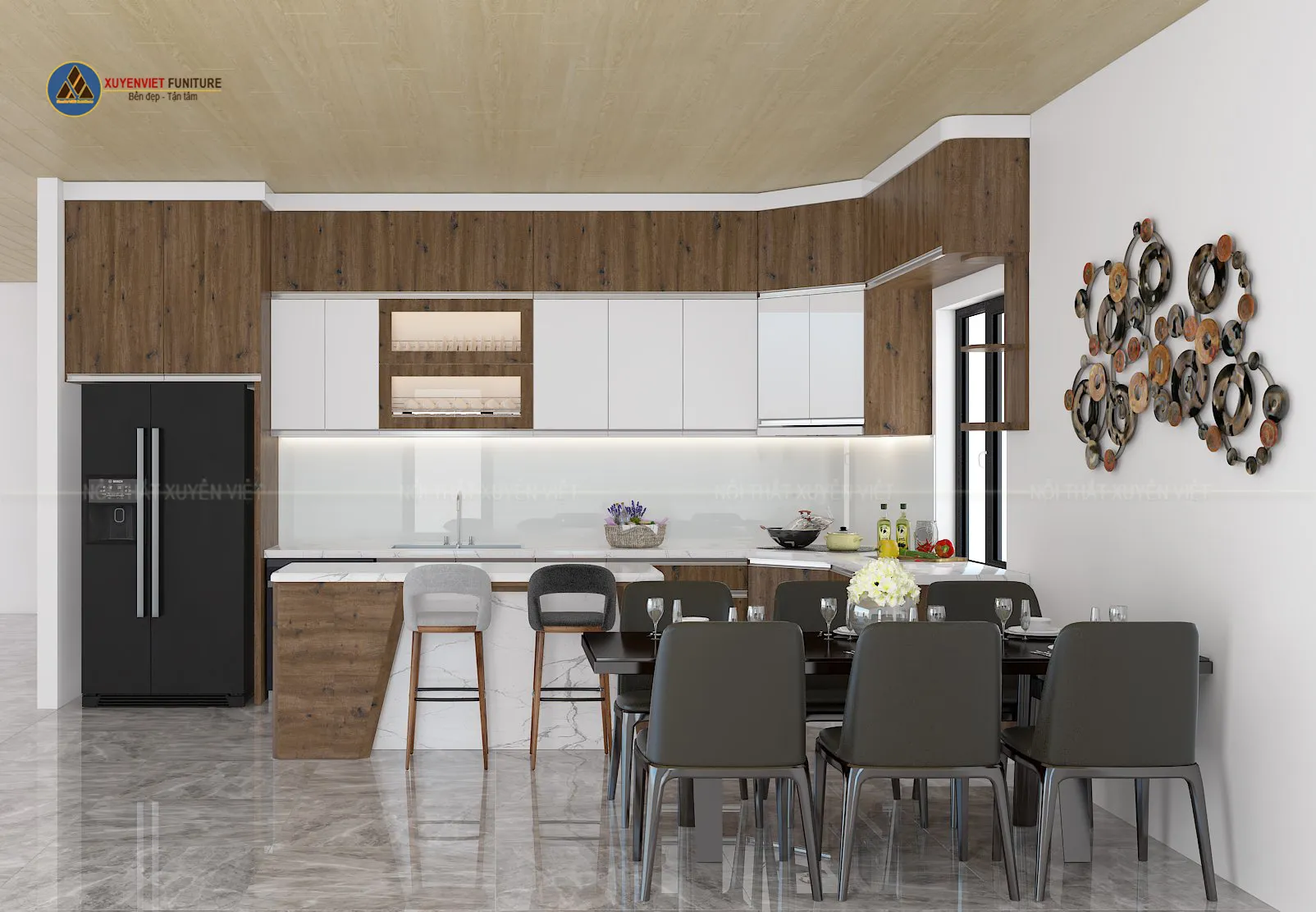 tủ bếp nhựa treo tường