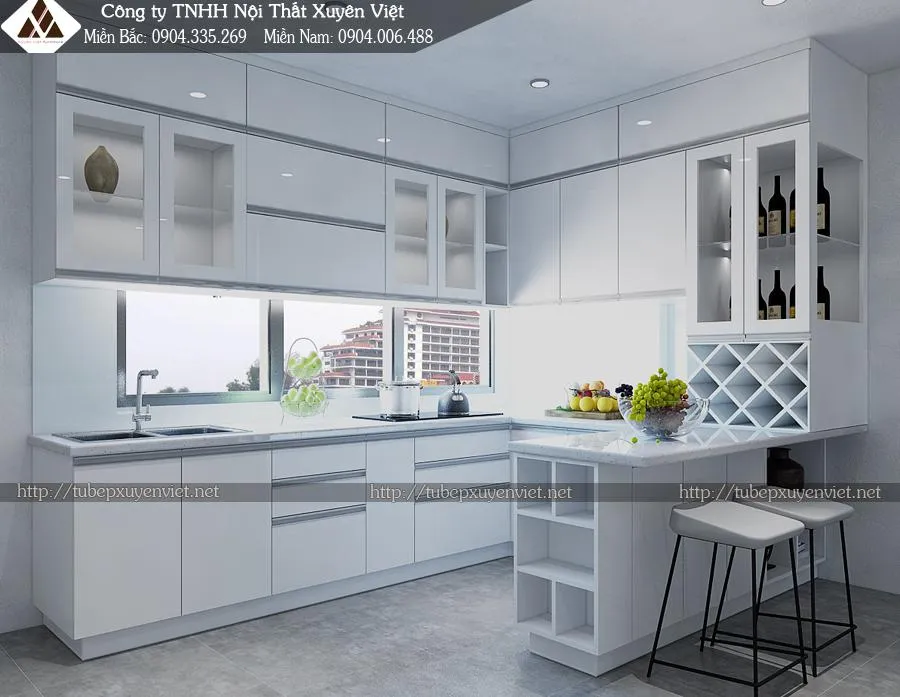 tủ bếp nhựa treo tường