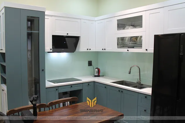 Tủ bếp MDF sơn Inchem phong cách Scandinavian