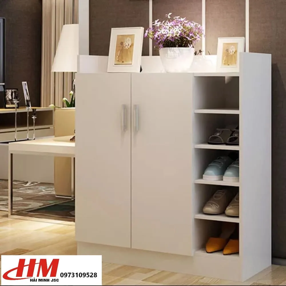 Tủ giày nhựa Đài Loan thiết kế thông minh với ngăn kéo tiện lợi