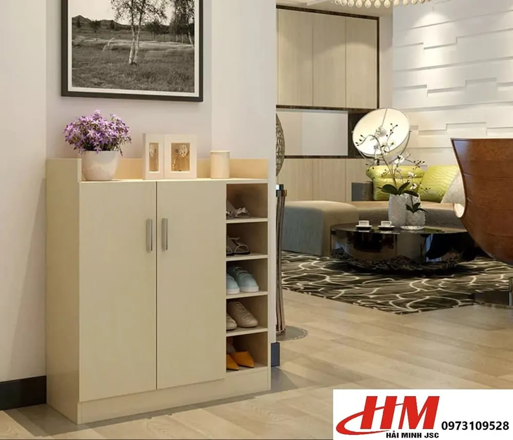 Tủ giày nhựa 4 cánh có ngăn kéo lớn
