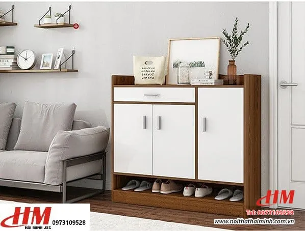 Tủ giày nhựa 2 cánh có ngăn treo chìa khóa