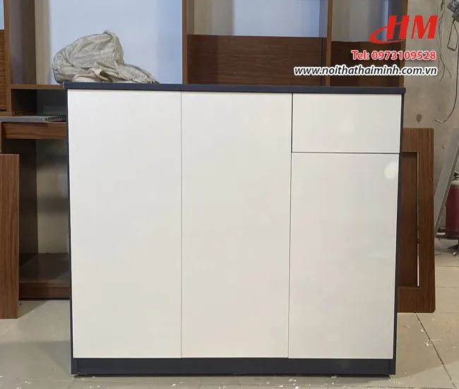Tủ giày nhựa cao cấp màu trắng 2 cánh