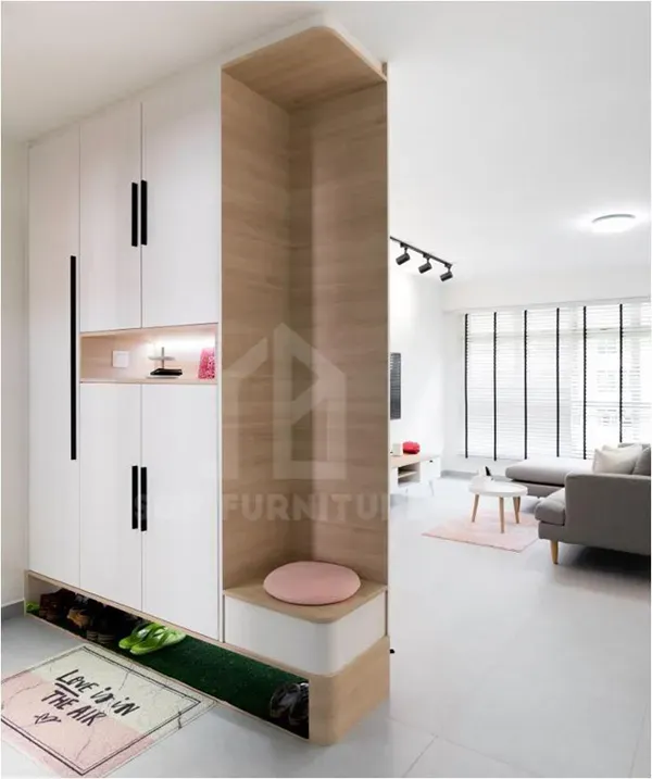 Tủ giày kết hợp kệ trang trí 13