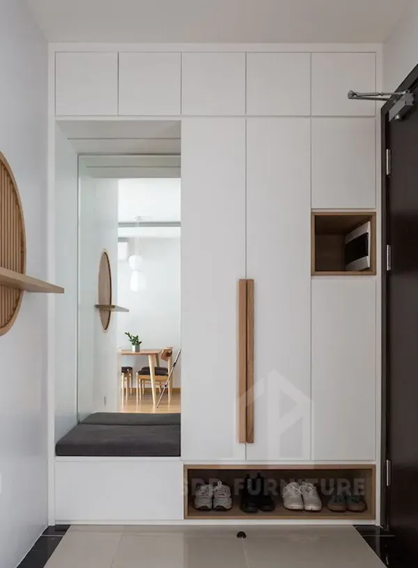 Tủ giày kết hợp kệ trang trí 14