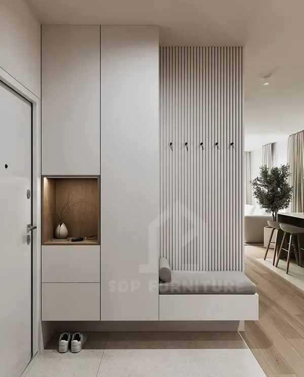 Tủ giày kết hợp kệ trang trí 15