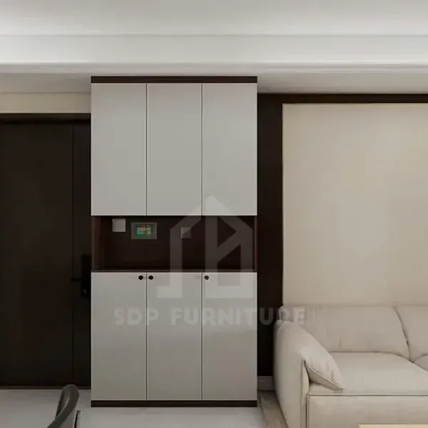 Tủ giày kết hợp kệ trang trí 3