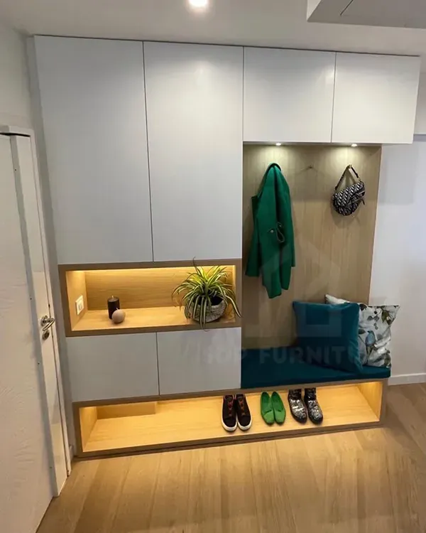 Tủ giày kết hợp kệ trang trí 22