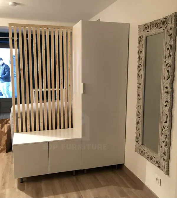 Tủ giày kết hợp kệ trang trí 25