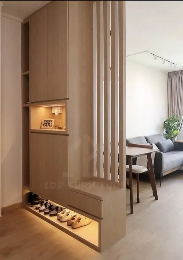 Tủ giày kết hợp kệ trang trí 27