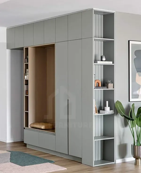 Tủ giày kết hợp kệ trang trí 17