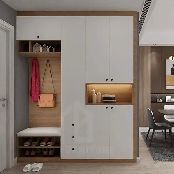 Tủ giày kết hợp kệ trang trí 20