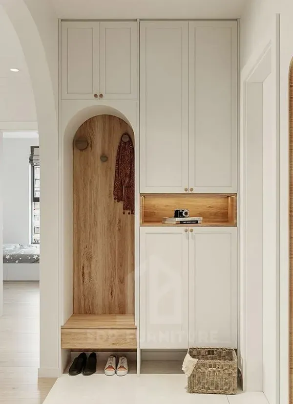 Tủ giày kết hợp kệ trang trí 9