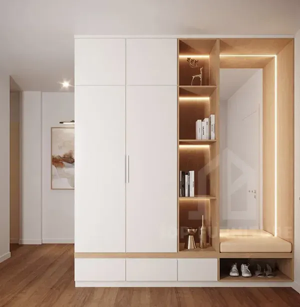 Tủ giày kết hợp kệ trang trí 11