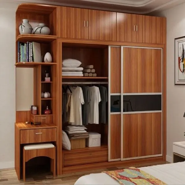 Tủ quần áo 2 cánh có bàn trang điểm gắn liền