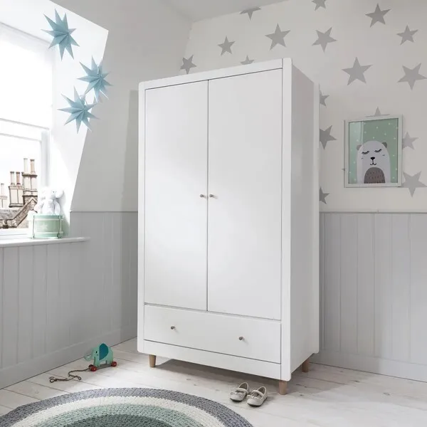 Tủ quần áo màu trắng 2 cánh