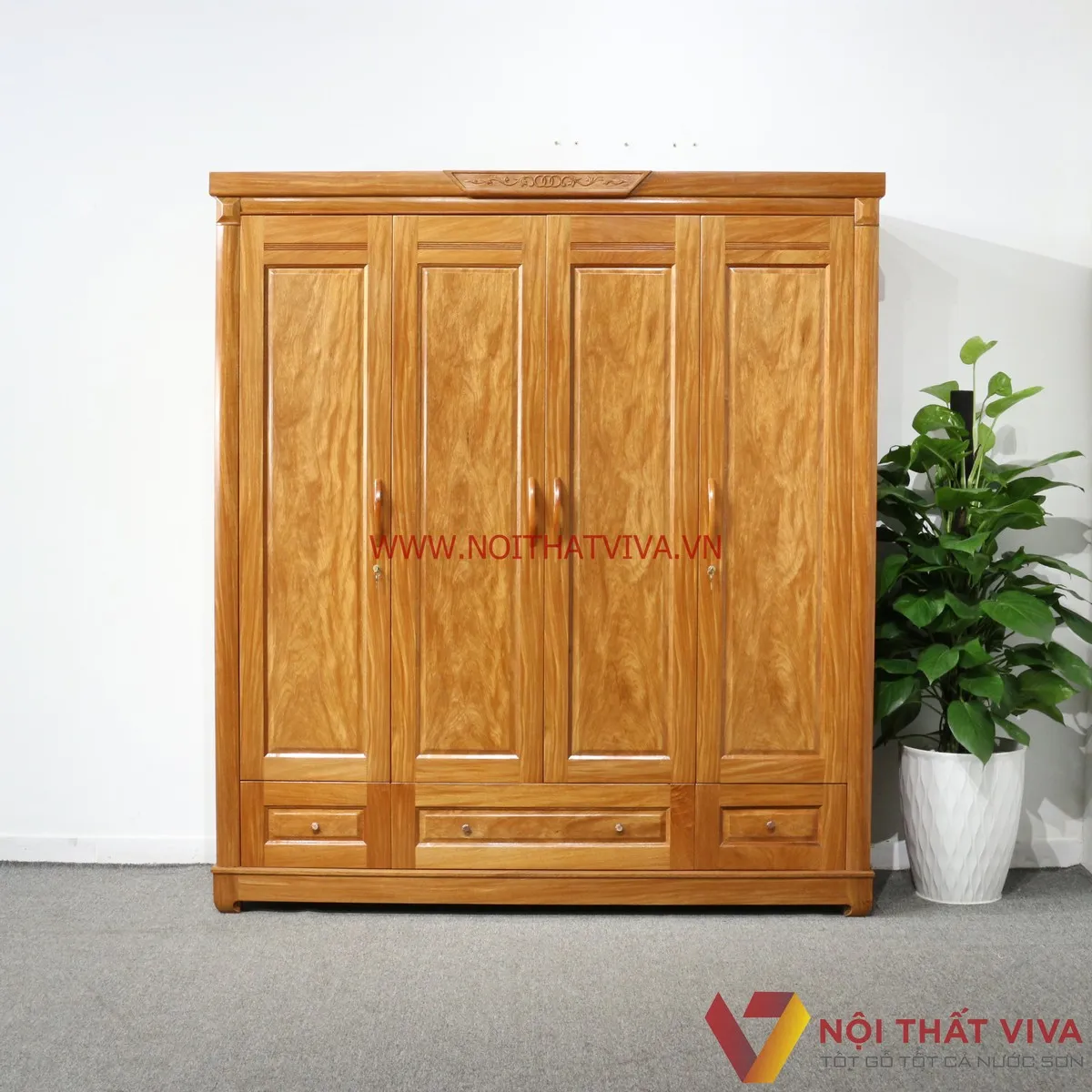 Tủ quần áo 3 buồng 4 cánh: Mẫu mã, kích thước và giá thành hiện nay