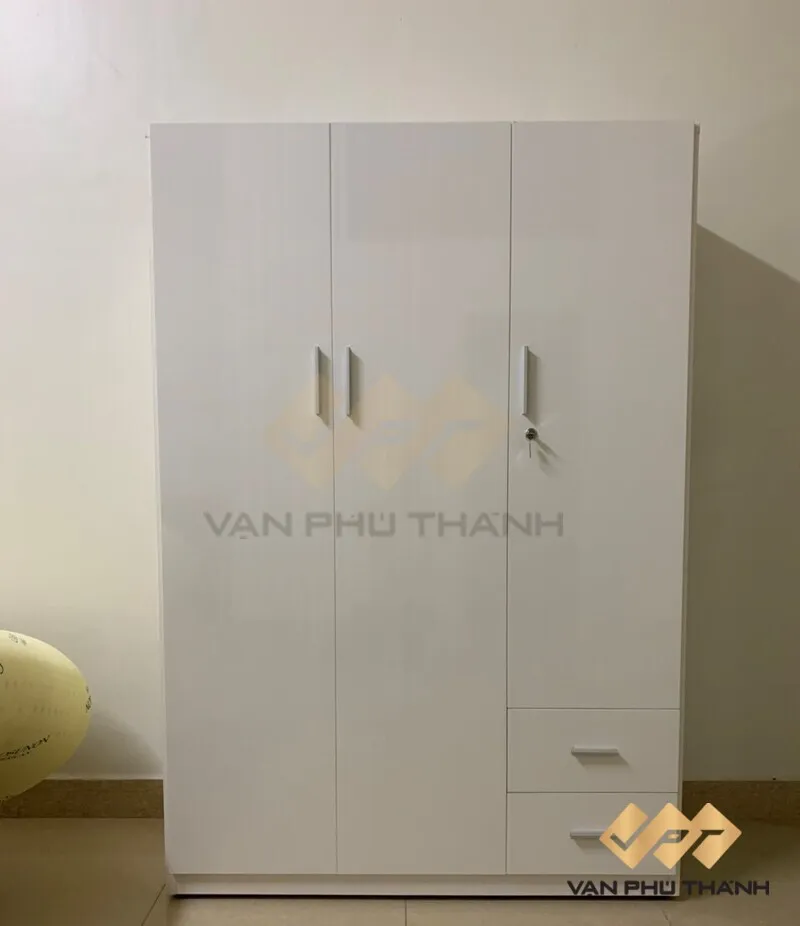 Mẫu tủ quần áo 3 cánh đẹp chất liệu nhôm kính giá rẻ