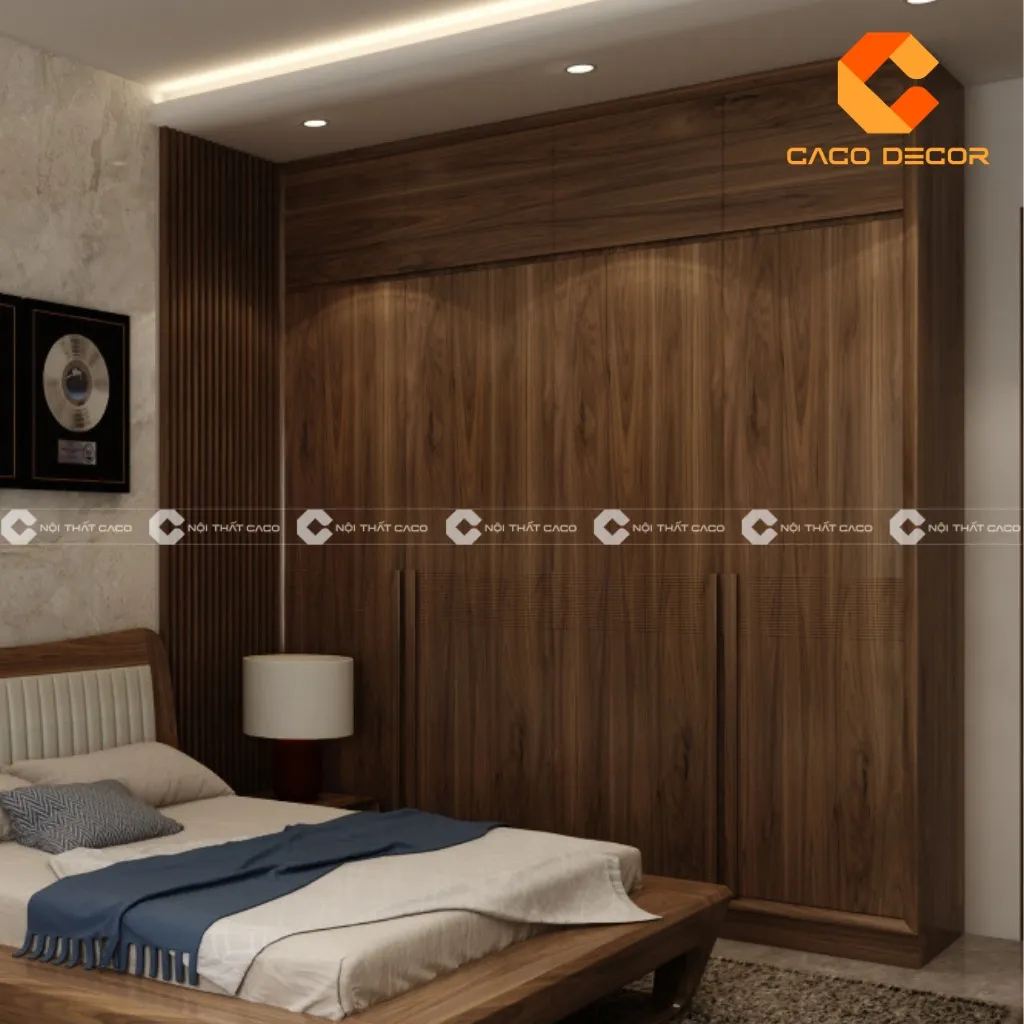 Mẫu tủ quần áo 4 cánh gỗ tự nhiên mã SP07