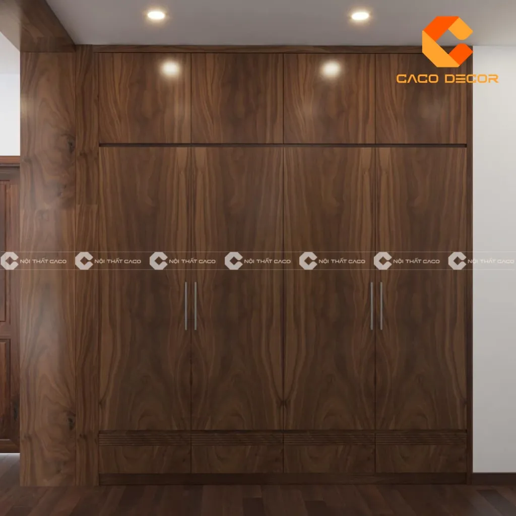 Mẫu tủ quần áo 4 cánh gỗ tự nhiên mã SP08