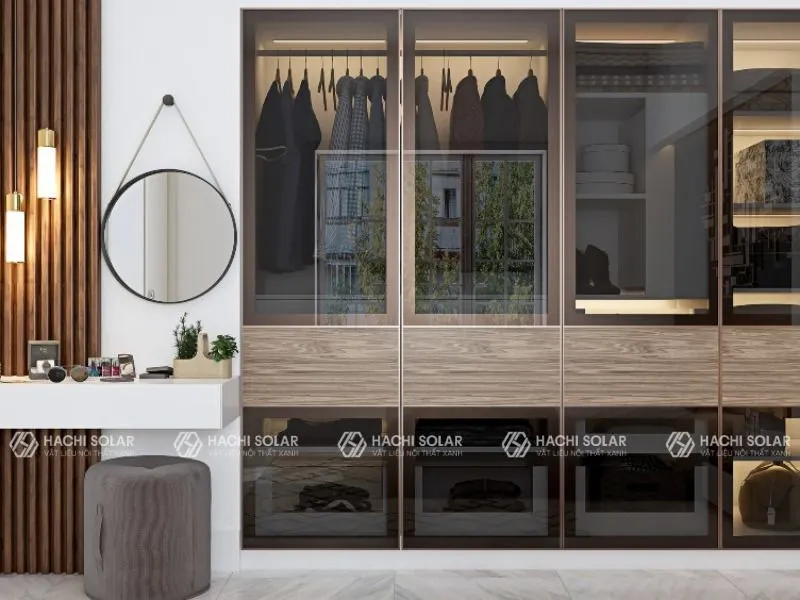 Mẫu tủ âm tường phòng ngủ bằng nhôm đẹp giá rẻ