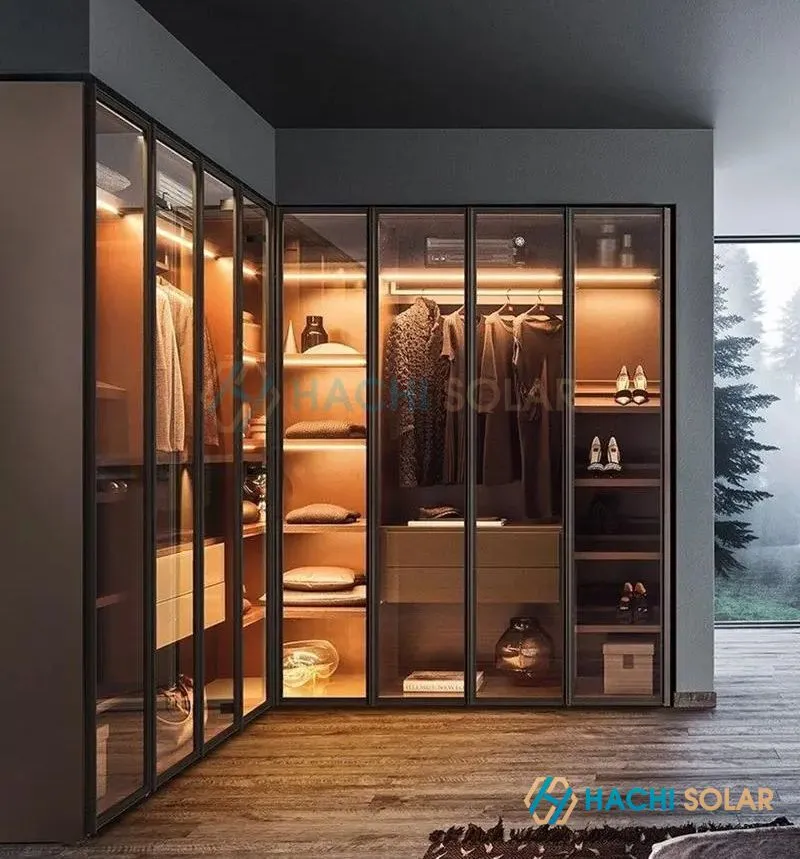 Mẫu tủ âm tường phòng ngủ bằng nhôm kính giá tốt