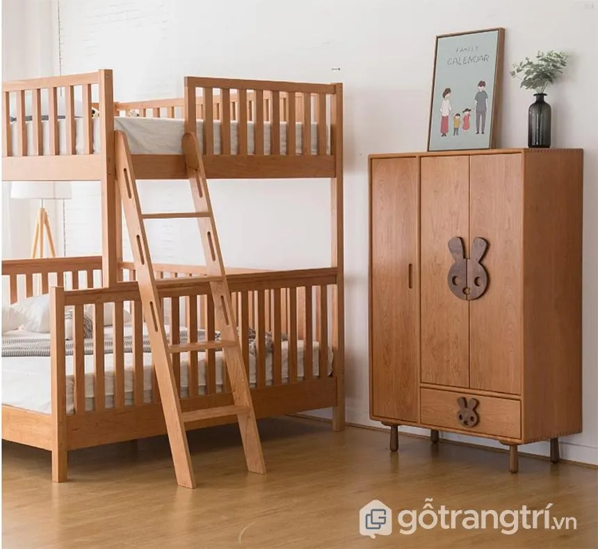 Vân gỗ sồi tự nhiên, chất liệu cốt lõi tạo nên tủ quần áo đơn giản mà đẹp