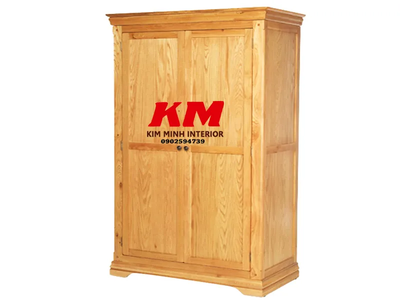Tủ áo gỗ sồi trong phòng ngủ phong cách hiện đại