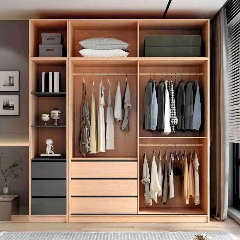 Tủ quần áo không cửa mang đến cảm giác hiện đại