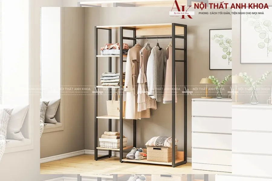 Tủ quần áo lắp ráp bằng sắt