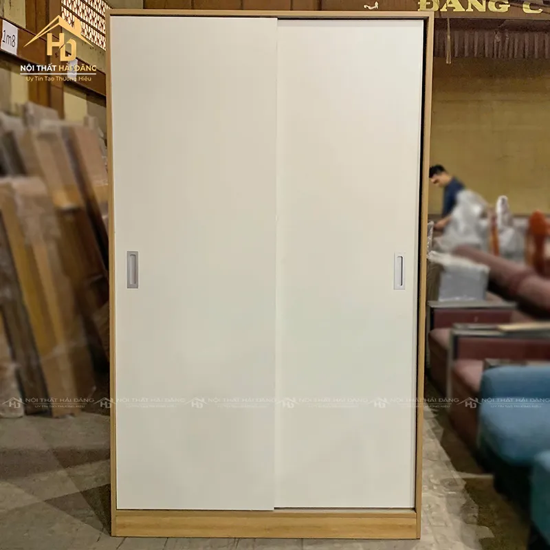 Tủ quần áo 1m2x2m 2 cánh trượt hiện đại nhiều màu