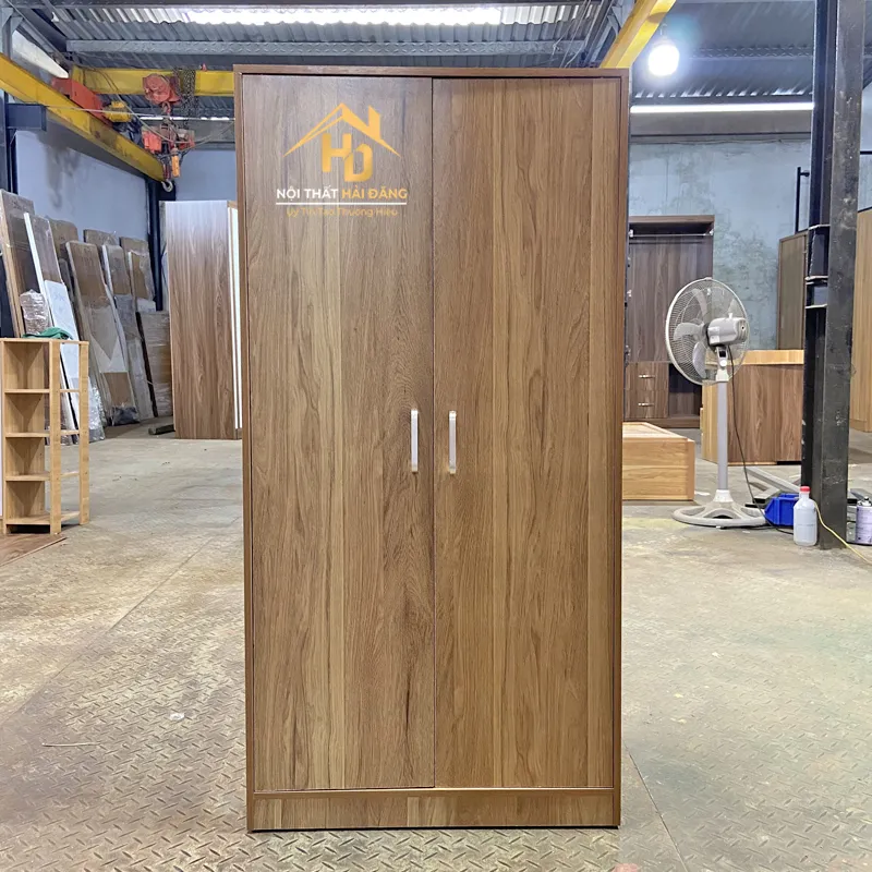 Tủ quần áo gỗ giá rẻ mini 2 cánh nhỏ gọn cho phòng trọ
