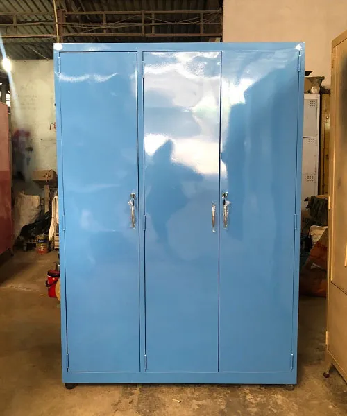 Tủ quần áo sắt hộp 2 cánh cửa lùa hiện đại cho phòng ngủ nhỏ