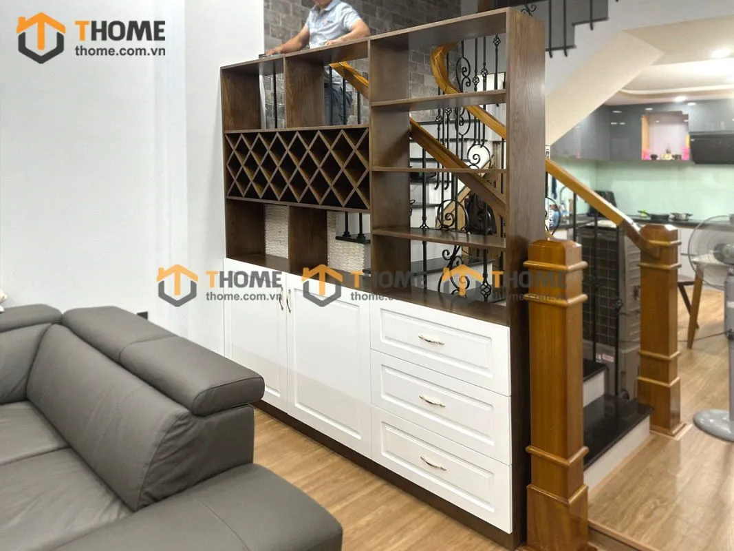 Tủ rượu gỗ sồi tự nhiên Bulova kiểu 04 TR-05SN