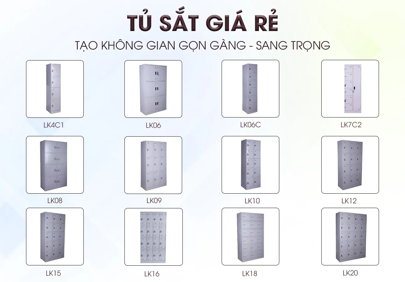 Kết hợp thêm Tủ Sắt thanh lý để hoàn thiện không gian